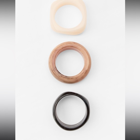 ZARA 3 PACK OF RESIN BRACELETS blogger favorite - Picture 2 of 8